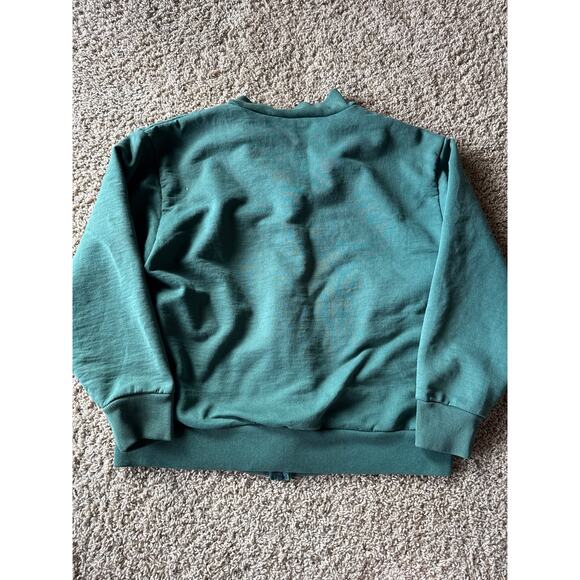 Vintage Camber USA Made Thermal Lined XL Faded Green Full Zip Sweat Jacket - Picture 6 of 10